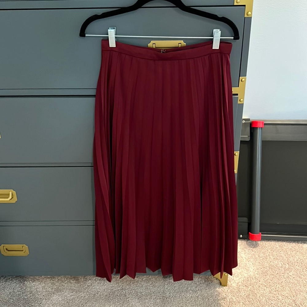 Jcrew pleated midi skirt